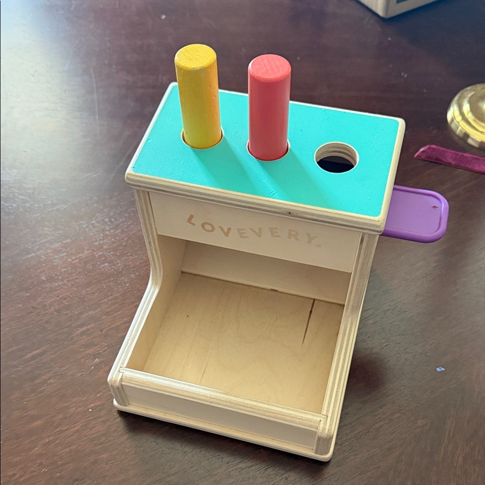 Lovevery Drop Wooden Learning Toy with Colorful Pegs